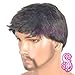 GOOACTION Male Short Natural Straight Darkest Brown Hair Wig with Bangs Daily Use Synthetic Hair Replacement Wigs for Men