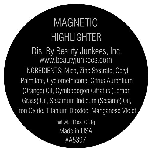 Magnetic Face Highlighter Makeup Powder - Super Frosted Shimmery Gold Highlight and Illuminator Cosmetics, Glow Kit Magnetic Palette Refill Pan 37mm, Paraben Free, Gluten Free, Made in the USA
