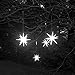 Single Frosted Starburst Outdoor Lighted Ornament - Size 8 inches - Bright White LED with Timer