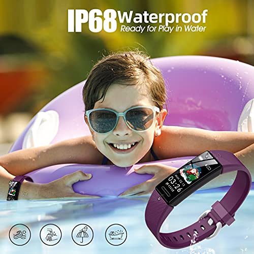 Fitness Tracker Watch for Kids, IP68 Waterproof Activity Tracker, Heart