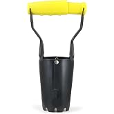 Jardineer Small Bulb Planter Tool&ndash; Compact Stainless Steel Transplanter for Bulbs, Seedlings &amp; Flowers &ndash; Ergonomic Handle with Depth Markings &ndash; Silver &amp; Black&ndash; Durable Garden Planting Tool