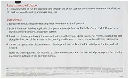 Panini-6KWPNI-CS2B15W5-Check-Scanner-Cleaning-Card-Featuring-Waffletechnology-90-Cards