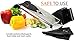 Chef's INSPIRATIONS Premium V-Blade Mandoline Slicer, Cutter, Julienne and Grater. Best For Slicing Food, Fruit and Vegetables. Includes 6 Inserts, Cleaning Brush, Blade Safety Sleeve. Stainless Steel