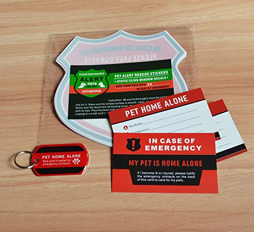 image for WINGKIND Pet Alert Stickers -Emergency Pets Rescue Stickers Static Cli