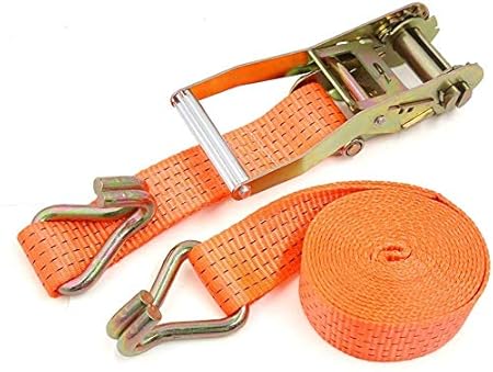 Latiq Mart 500 Kg Load Cap/1500 Kg Break Strength Capacity (6 Meter) Ratchet Tie Down Straps Heavy Duty Truck Padded Cam Lock Buckle Tie Down // Lashing Straps Cargo For Motorcycles, Moving Appliances