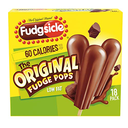 Popsicle Fudgsicle Fudge Pops, Low Fat, 18 ct