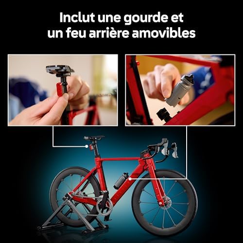 Icons Le Vélo de Route - Maquette DIY pour Adulte - Pneus en Caoutchouc, Dérailleurs & Support de Roue Arrière - Décoration de Bureau - Cadeau Sportif pour Fan de Cyclisme 11380 — photo 6 sur 8