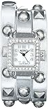 XOXO Women's XO5619  Silver-Tone Rhinestone-Embellished Bezel Watch with Wraparound Band