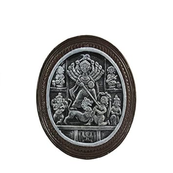 Giftgulley Handicrafted Terracotta MAA DURGA 17.5cmx1cmx17.5cm