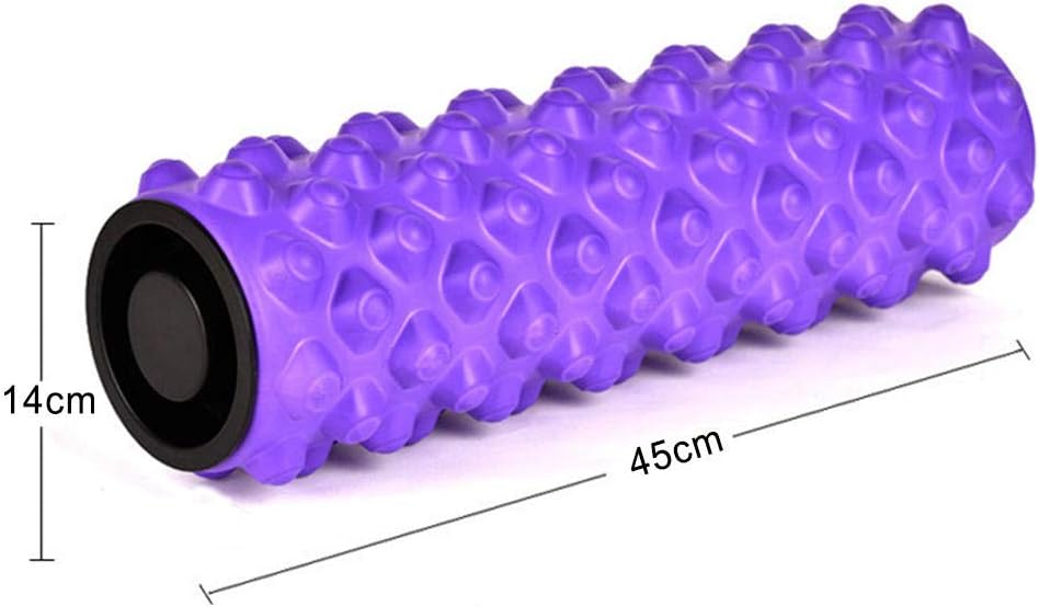 Rouleau De Massage En Mousse – Pour Yoga, Pilates, Récupération Musculaire (noir-bleu)