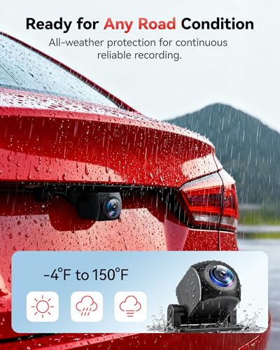 REDTIGER F7N Dash Cam 4K Front and Rear 1080P, 5.8GHz WiFi-20 MB/s Fast Transfer, 2160P/FHD Car Dash Camera with 64GB Card, 3.18" Screen, Smart App Control, Precise GPS, Night Vision, 24H Parking Mode