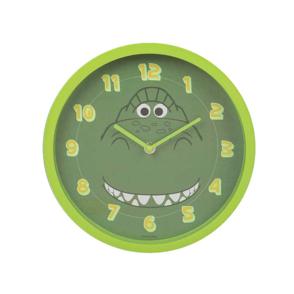Widdop Disney Toy Story 4 Rex Childrens Bedroom Green Wall Clock Luminous Numbers DI625