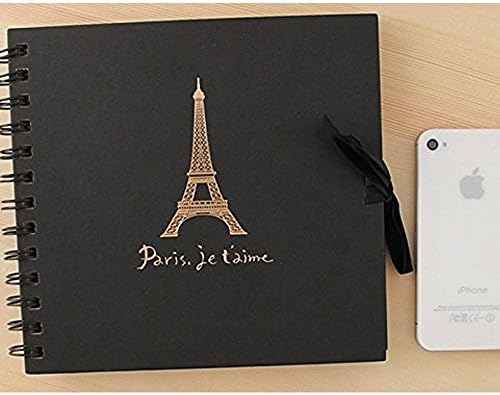 Magical Home New Hot Sale DIY Eiffel Tower Scrapbook Photo Album. (Black)