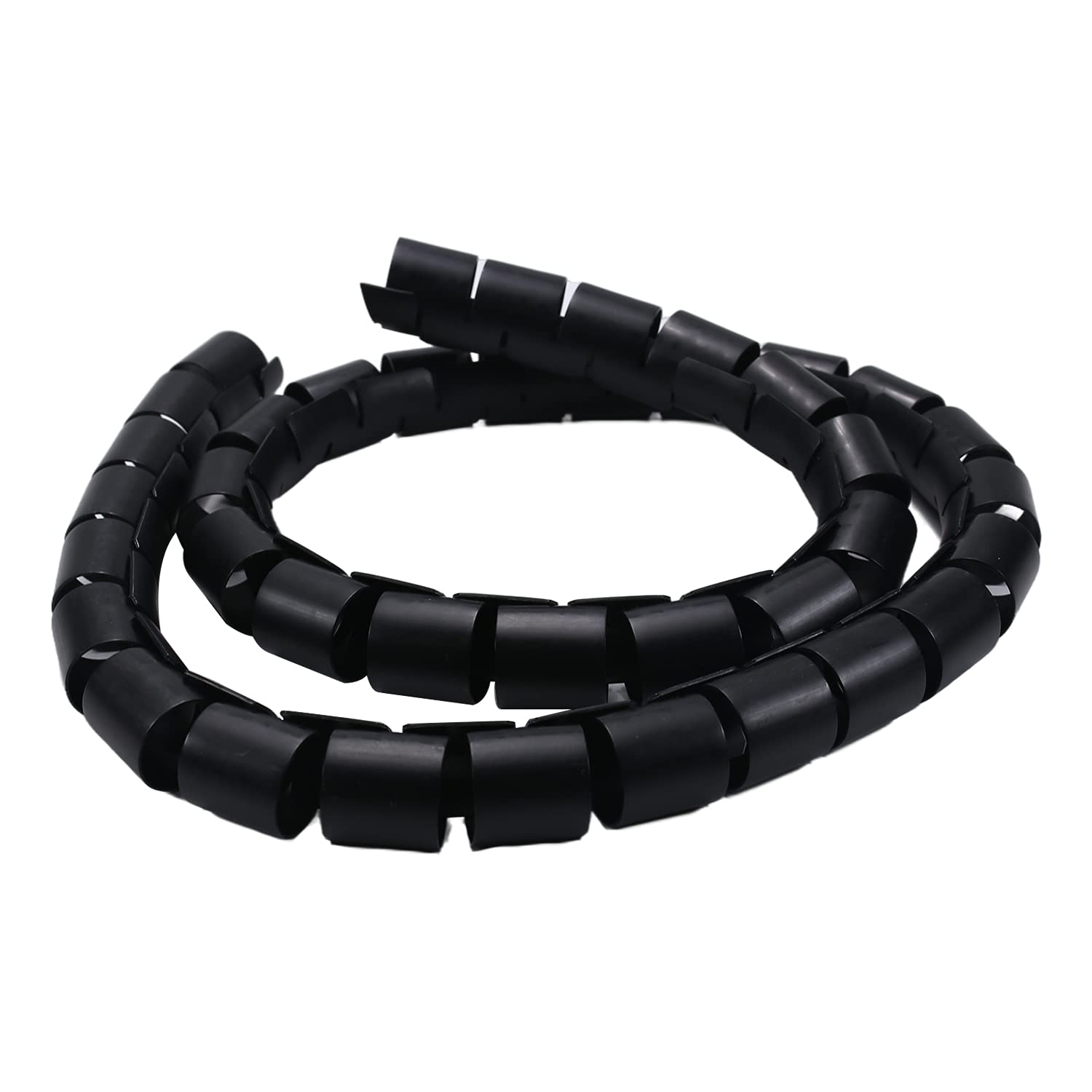Othmro Spiral Cable Wrap Spiral Wire Wrap Cord for Computer Electrical Wire Organizer Sleeve(Dia 30MM-Length 1M Black) — image 1