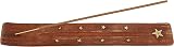 TICHI 2x Handmade Wooden Incense Holders with Brass Inlay 10x1.5 Inch view 3