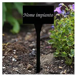 Molto elegante Acrilico piantare Segni, Nero - Resistente todos ...