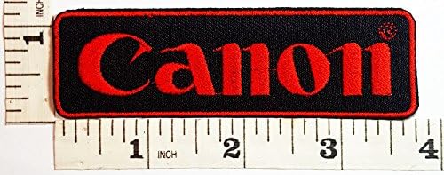 Red- Black Canon DSLR Digital Camera patch Symbol Jacket T-shirt Patch Sew Iron on Embroidered Sign Badge Costume