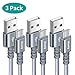 Hiway USB C Cable,3-Pack,6ft Fast Charging Premium Nylon USB A to USB C Charger Cable for Samsung Galaxy S20 S10 S9 S8,LG V30, Note 20 10 and iPhone 15/15 Pro Max,Car Data Cable USB c