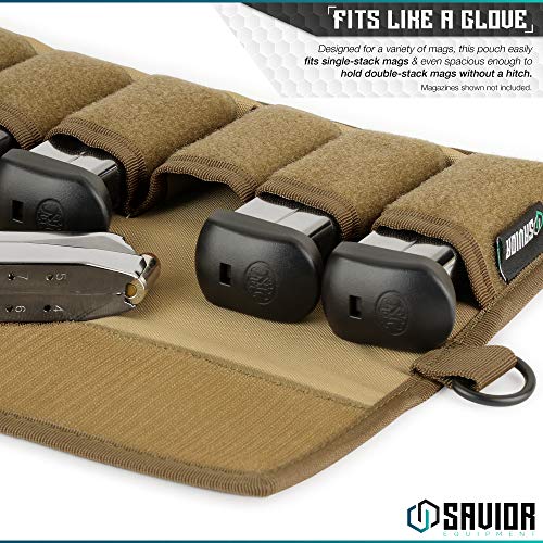 Savior Equipment Tactical Pistol Magazine Storage Pouch w/HookNLoop Cover Panel Shoulder