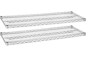 CRESCENT HOUSEWARES 36 x 18-Inch Heavy Duty Shelving - Metal Storage Shelves with 800 lbs Capacity, Durable Chrome Wire Replacement Shelves, Corrosion-Resistant, Includes Wire Shelf Clips, NSF-Certified - Crescent8
