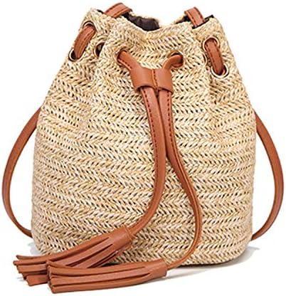 Straw Bags Women Summer Rattan Bag Handmade Woven Beach Cross Body Circle Bohemia Handbag Bali