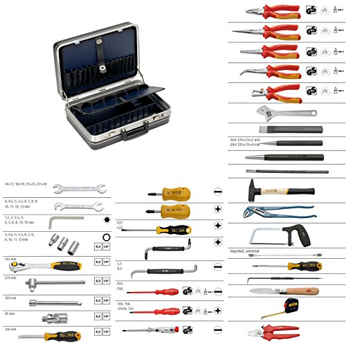 ELORA Elektrik Starter-Set PREMIUM 76-teilig inklusive Werkzeugkoffer