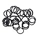 Seamless 8mm High Elastic Cotton stretch Hair Ties Bands Rope Ponytail Holders Headband Scrunchie Hair Accessories No Slipping Snagging Breaking or Stretching Out(100pcs) (Black)…