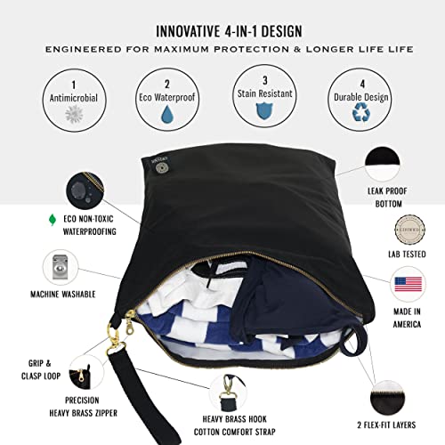 Ornadi X Large Waterproof Antimicrobial Wet Clothes Bag Inhibits