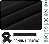 BellaHills Blackout Curtains 46x54 Set of 2 Bedroom Thermal Top Tape view 5