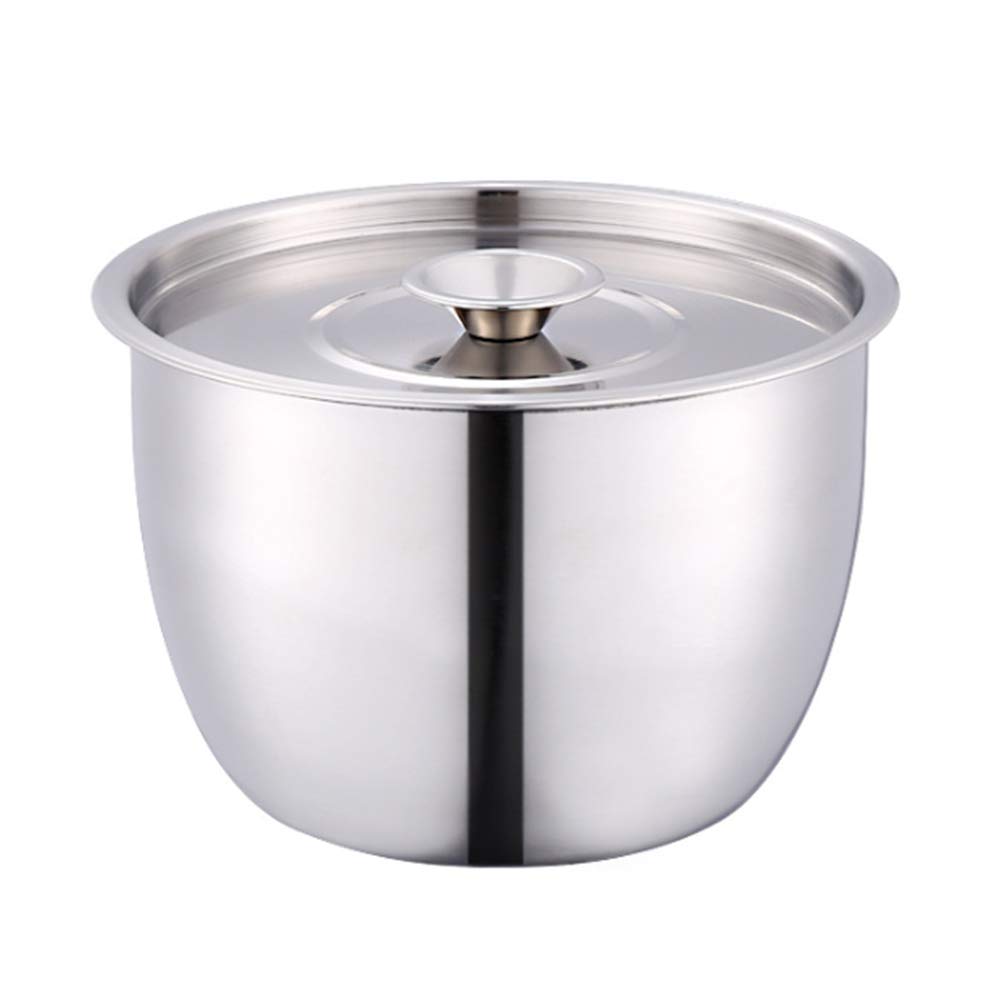 Cream Mixing Bowl, Stainless Steel Deep Whipping Bowl with Lid for Baking Marinating Marinating