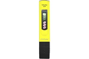 CityFarmer TDS Meter, Water Quality Tester, Accurate and Reliable, Hydroponic Nutrient Meter, Household Drinking Water, Pool, Aquarium Water, Comes with Carrying case, 0-9999ppm.