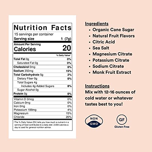 Basis Hydration Low Sugar Powder Packets, Electrolyte Mix, Keto