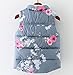 Kids Toddler Girls Floral Fleece Jacket Vest Coat Waistcoat Warm Winter Clothes Outwear (Gray, 3T)