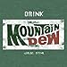 Tee Luv Retro Drink Mountain Dew Shirt - Distressed Mt Dew Logo T-Shirt (Small)