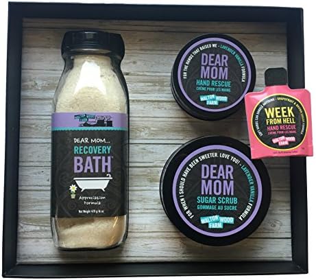 Walton Wood Farm Women Smell Pretty Bath Products Gift Set with Mini Week from Hell Hand Rescue (Dear Mom)