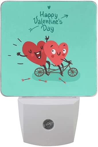 Corazón divertido Pareja enamorada Ciclismo Bicicleta con flecha Feliz