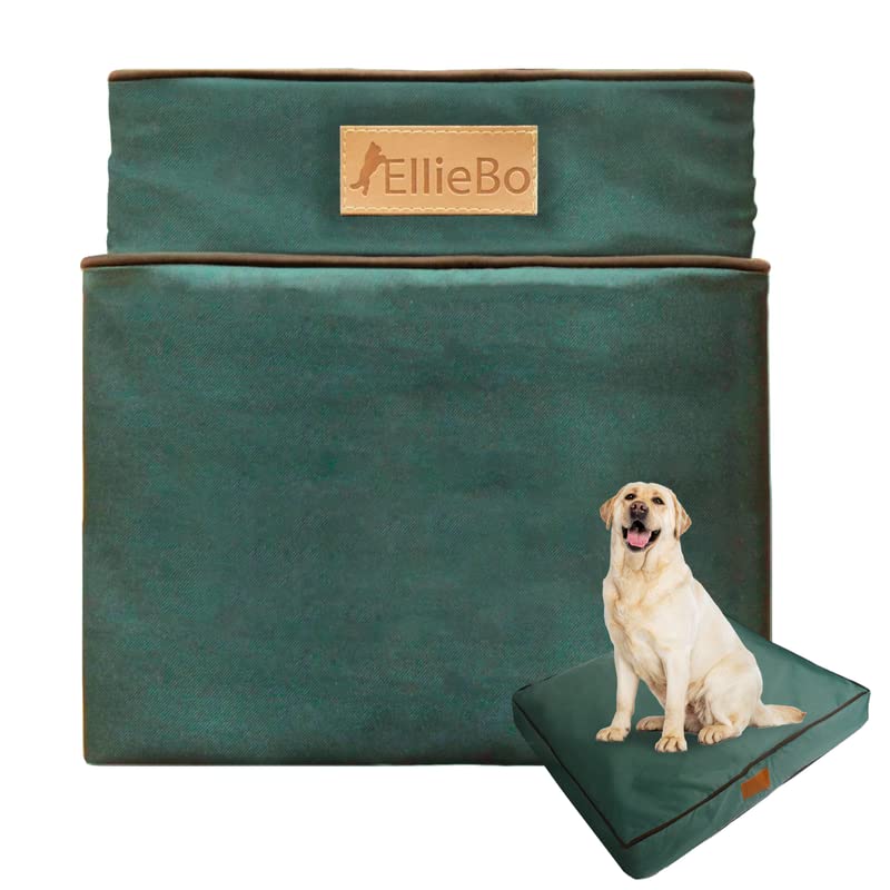 Ellie-Bo Medium Dog Bed Cover for 30-inch Dog Cage/Crate - Green Water Resistant