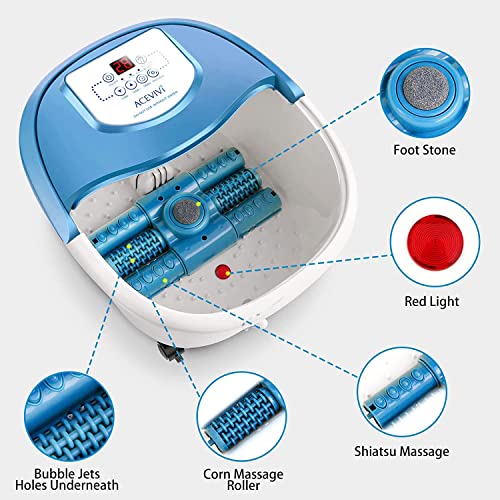 ACEVIVI Foot Spa Massage with Motorized Rollers, Foot Bath Spa with