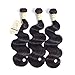 Jiaoli Brazilian Human Hair Body Wave 3 bundles 100 Real Virgin Hair Bundles Natural Wavy Weave Human Hair Extension Tangle Free Natural Color (14 16 18)