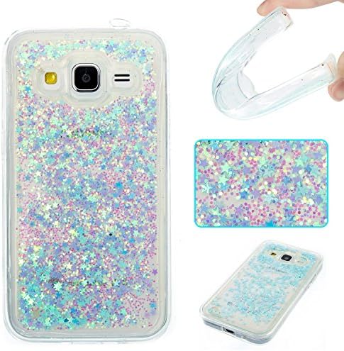 Galaxy Core Prime Case, Galaxy Prevail LTE Case, Ranyi [Glitter Liquid Case] [Glitter&amp;Liquid Move Around] Flowing Liquid Glitter Bling Sparkle Quicksand Case for Samsung Galaxy Core Prime (y/g)