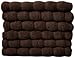 Classic Turkish Towels Combed Cotton Luxury Wash Cloths 13x13 Chocolate Color, Rib Style (Set of 6) Made in Turkey