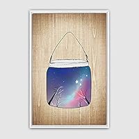 Framed Canvas Wall Art Bottle and Bulb Canvas Prints Home Artwork Decoration for Living Room,Bedroom - 16x24 inches