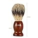 Anself Badger Hair Shaving Brush Wood Handle Men's Facial Blaireau Brush Brown