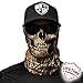 SA Company Face Shield Micro Fiber Protect from Wind, Dirt and Bugs. Worn as a Balaclava, Neck Gaiter & Head Band for Hunting, Fishing, Boating, Cycling, Paintball and Salt Lovers Forest Camo Skull