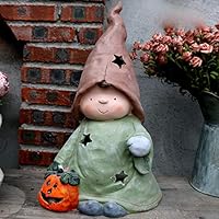 Liweibao-Home Garden Statue Garden Sculpture Witch Shop Display Decora Villa Landscape Outdoor Garden Children Decoration Outdoor Lawn Yard Decor (Color : Green, Size : 27x20x47cm)