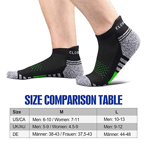 Closemate-6-Paar-Sneaker-Socken-Herren-Damen-Gepolsterte-Laufsocken-Baumwolle-Atmungsaktiv-Sportsocken-fuer-Fitness-im-Freien