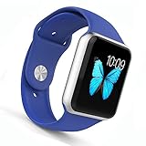 Apple Watch Band - WantsMall Soft Silicone Sport Style Replacement iWatch Strap for 38mm Apple Watch Models (Royal Blue)