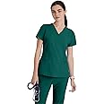 BARCO ONE Women's Pulse Scrub Top, Sporty V-Neck Medical Top w/ 4-Way Stretch & 5 Pockets
