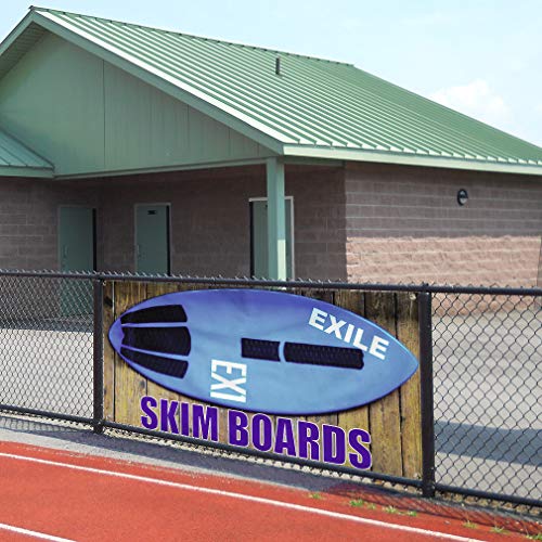 Vinyl Banner Sign Skim Boards Sports Skim Boards Outdoor Marketing Advertising Blue - 28inx70in (Multiple Sizes Available), 4 Grommets, Set of 3 - Thumbnail 3