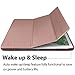 ROARTZ iPad Air Case, Rose Gold Slim Fit Smart Rubber Coated Folio Case Hard Shell Cover Light-Weight Auto Wake/Sleep for Apple iPad Air 1st Generation Model A1474/A1475/A1476 Retina Display